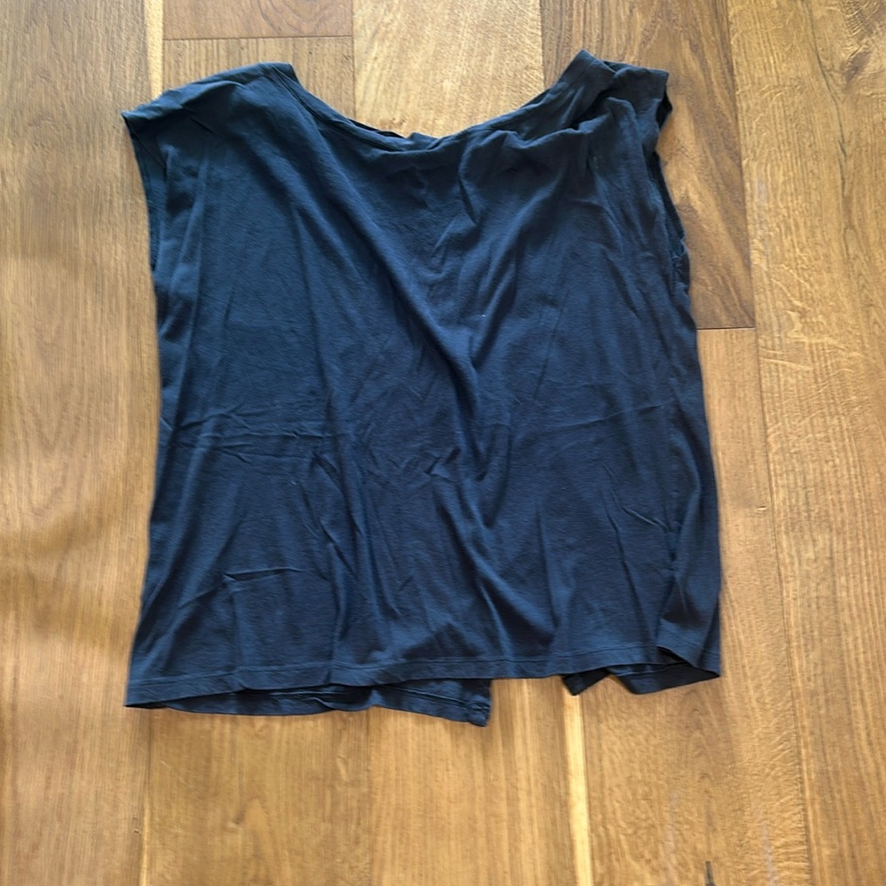 J.Crew. Grey top w/ buttons on back. XL. Like new